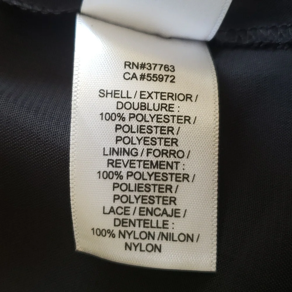 Laundry by Shelli Segal A-line Skirt 10‎ Black Lace Overlay Pleated Preppy Zip